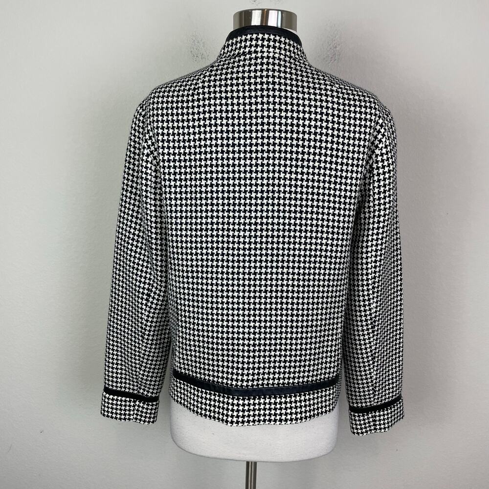 Pendleton Black White Houndstooth Wool Lambskin T… - image 6